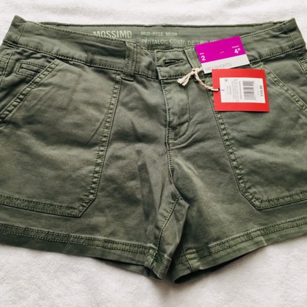 🆕 2 for $15 | Olive Mid-Rise Midi Shorts